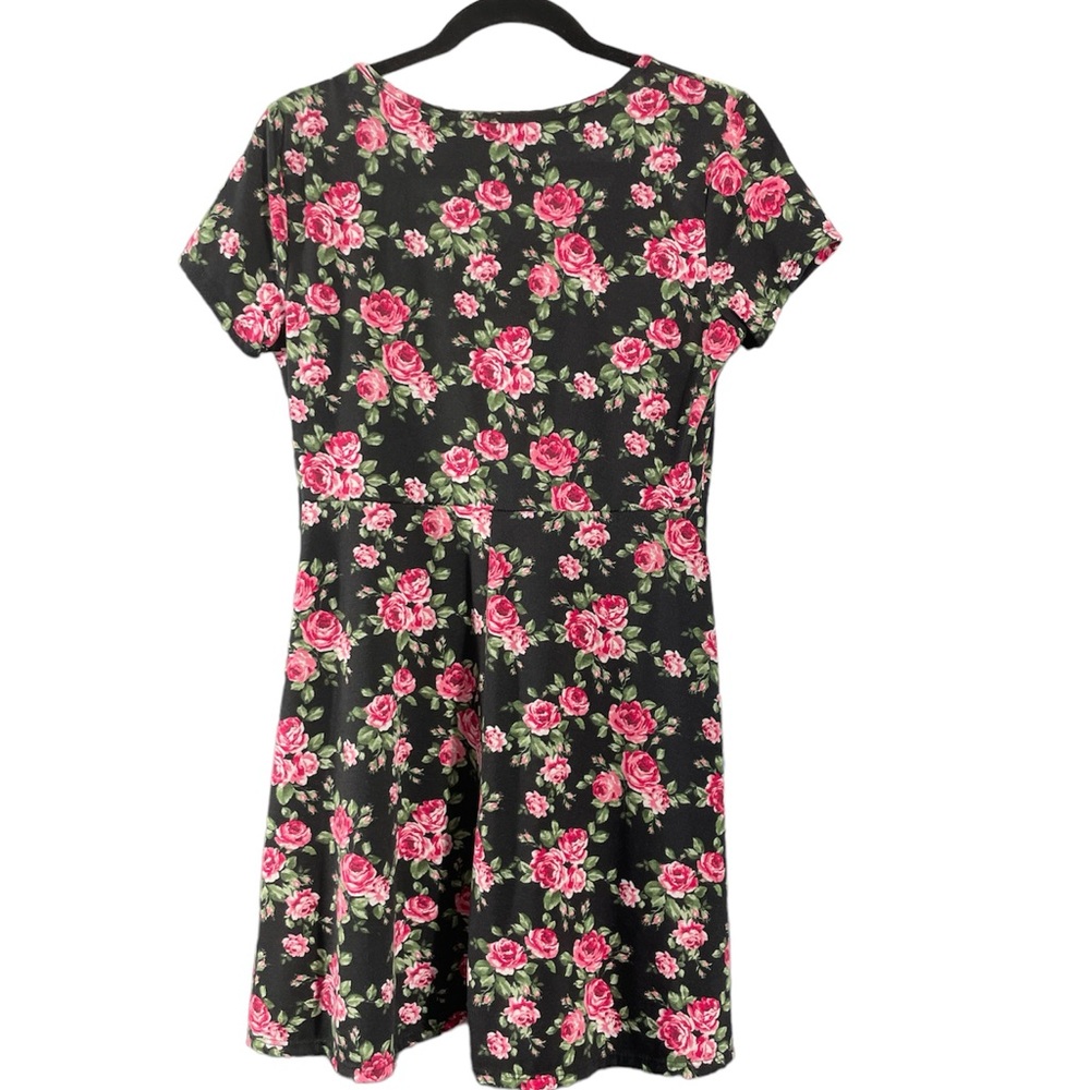 Joe Boxer Juniors Floral Skater Dress Size Large Pink Flowers - Picture 2 of 7